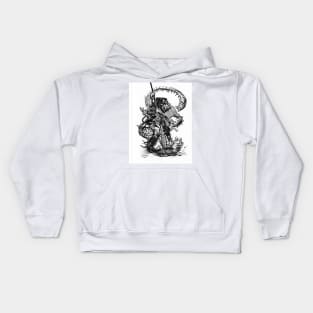 warrior the shogun samurai Kids Hoodie